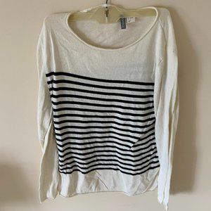 H&M Beige Striped Men's Long Sleeve S